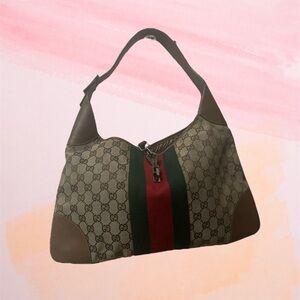 Gucci Jackie
Beige and Red Shoulder Bag